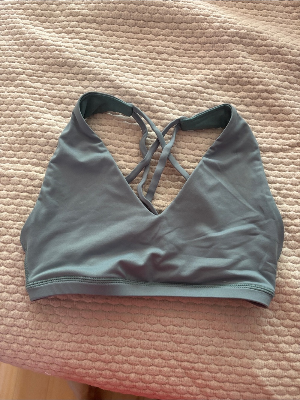 P'tula Crisscross V-Neck Bralette in Sage